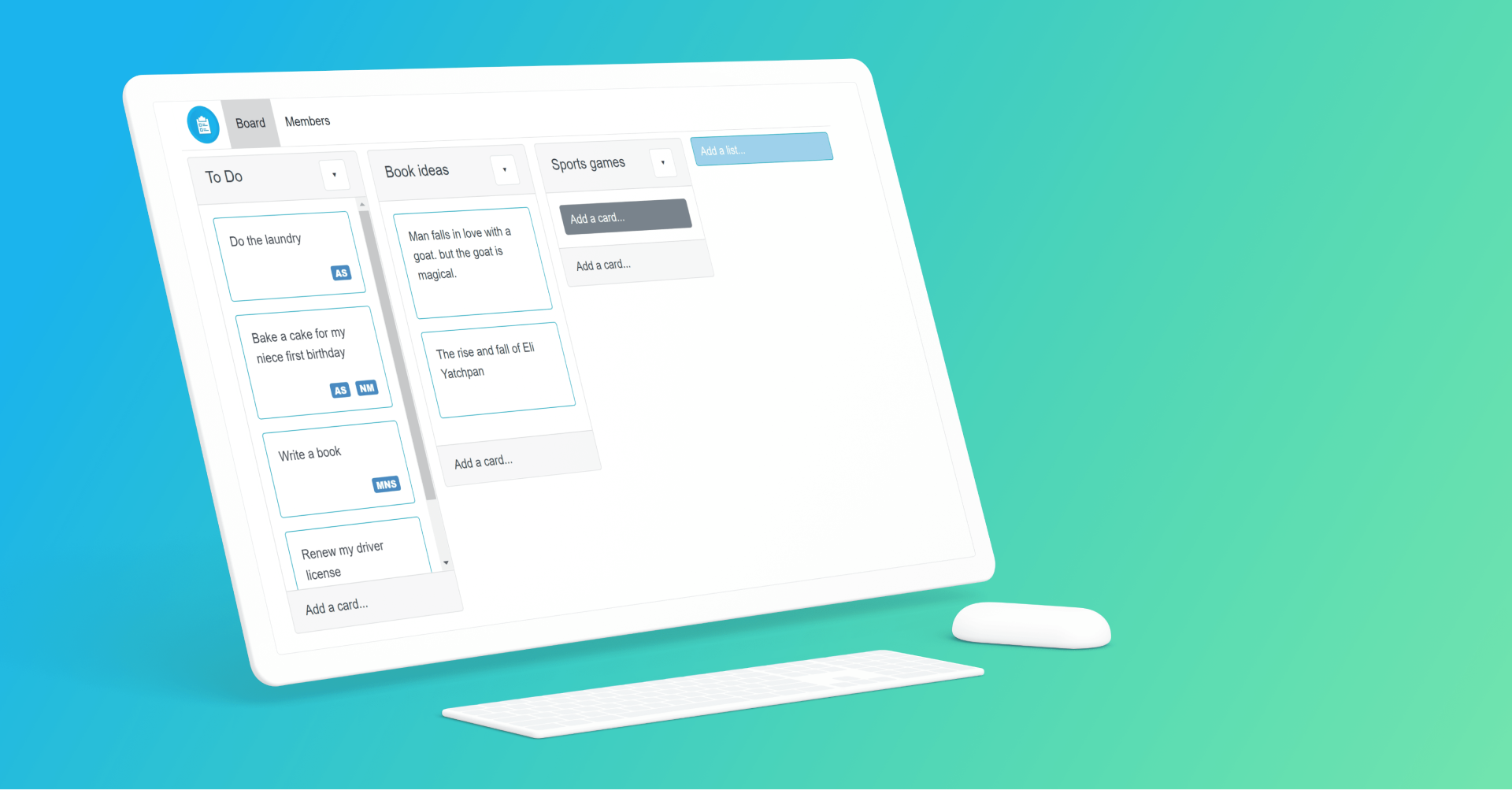 taskboard mockup