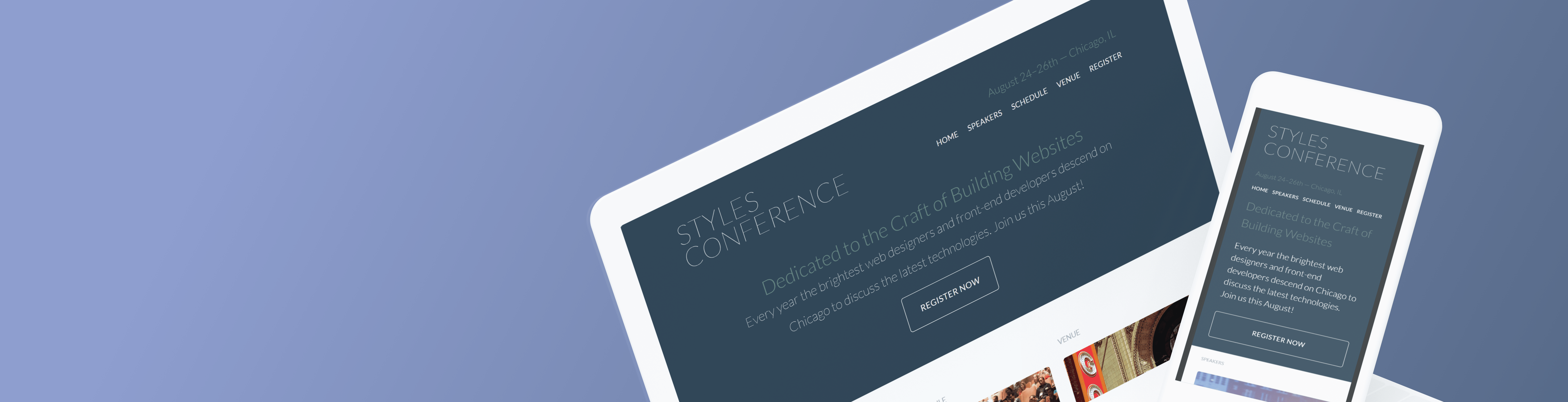 styles conference mockup