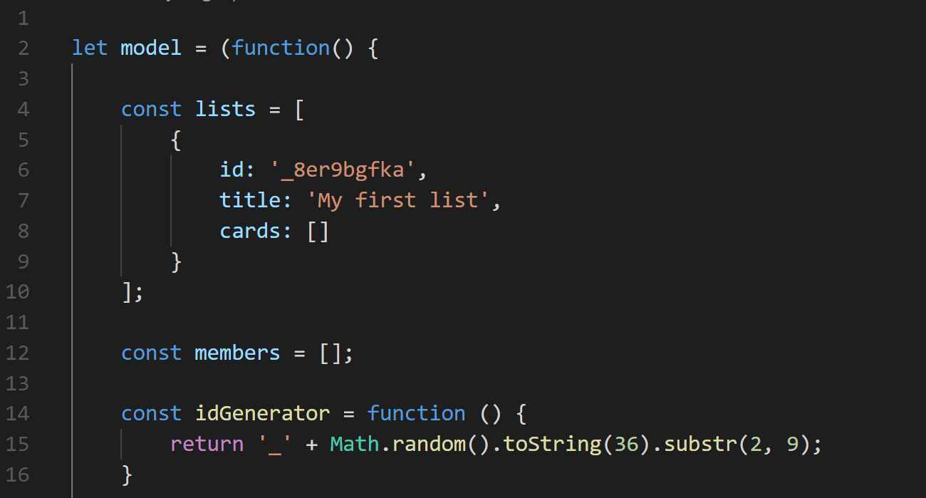 code example